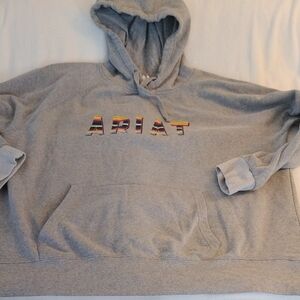 Ariat Real Spelled Out Striped Hoodie Women's 2X